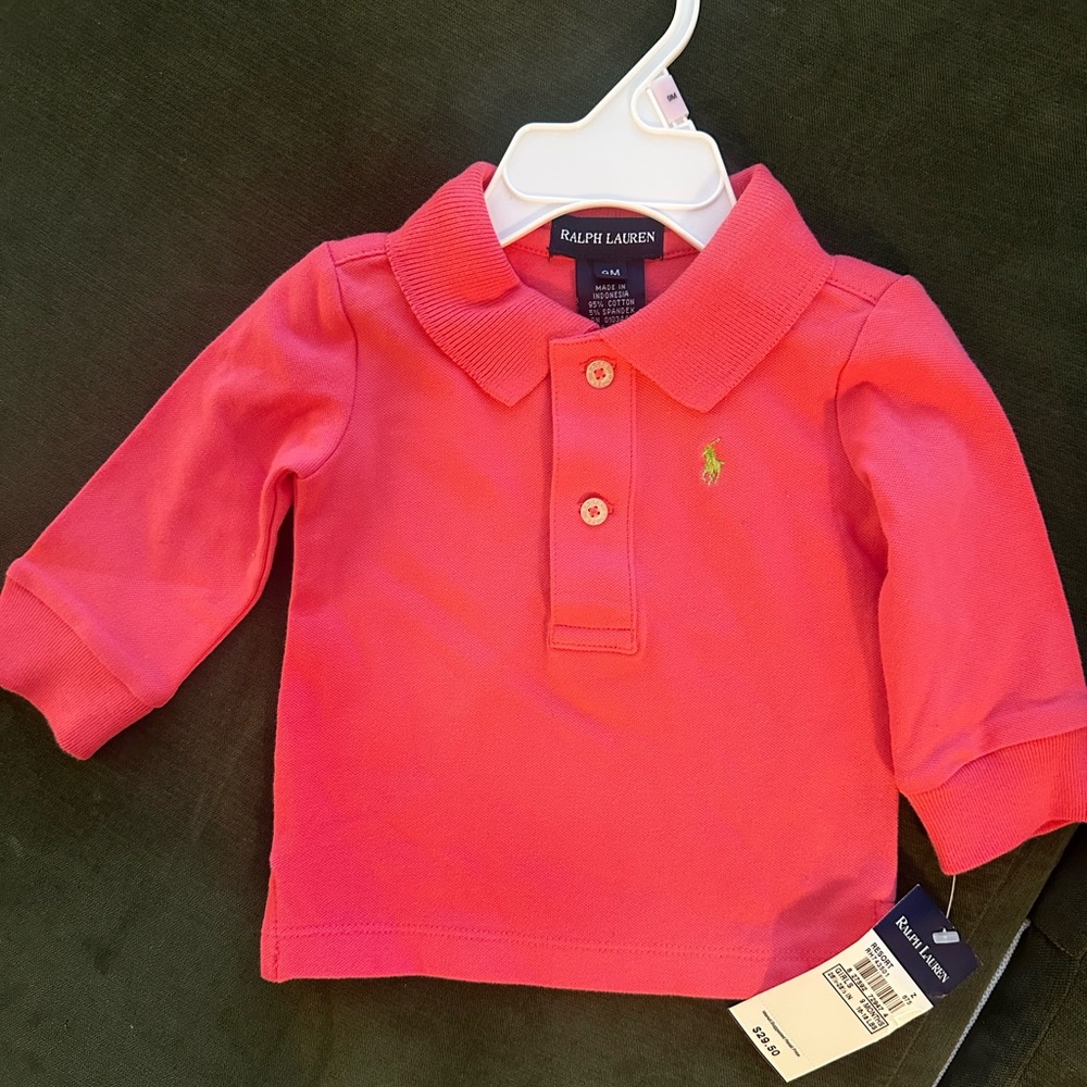 NWT 9m Ralph Lauren long sleeve polo